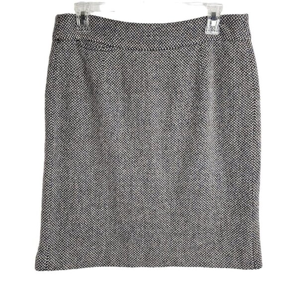 J. CREW Wool Skirt Tweed Pencil GRAY & BROWN size 8 Academia Preppy School Chic - Picture 1 of 7